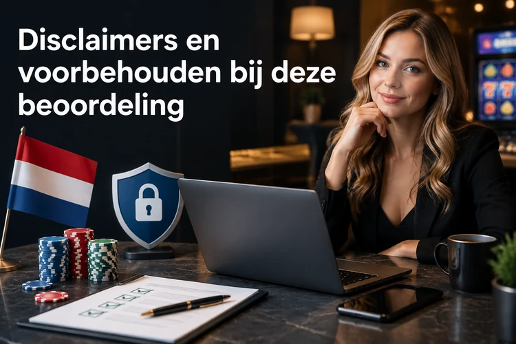 Disclaimers en voorbehouden bij deze beoordeling